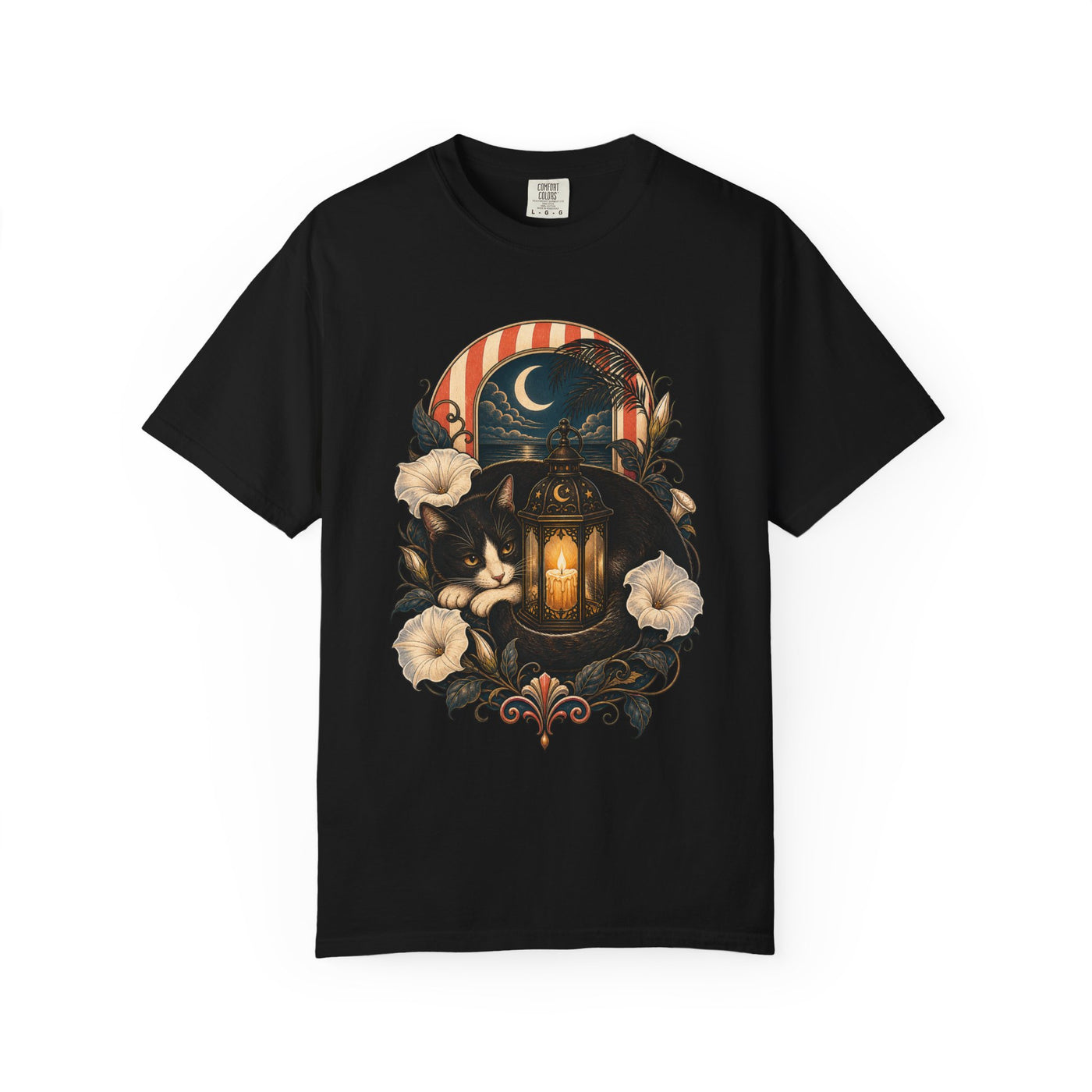 Poetcore Cabana Candle Cat T-Shirt Graphic