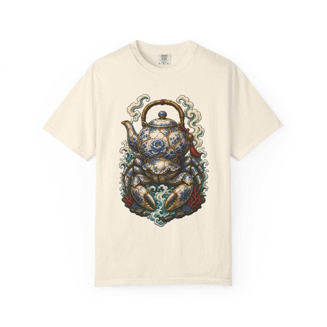 Kintsugi Teapot Guardian Crab T-Shirt Graphic