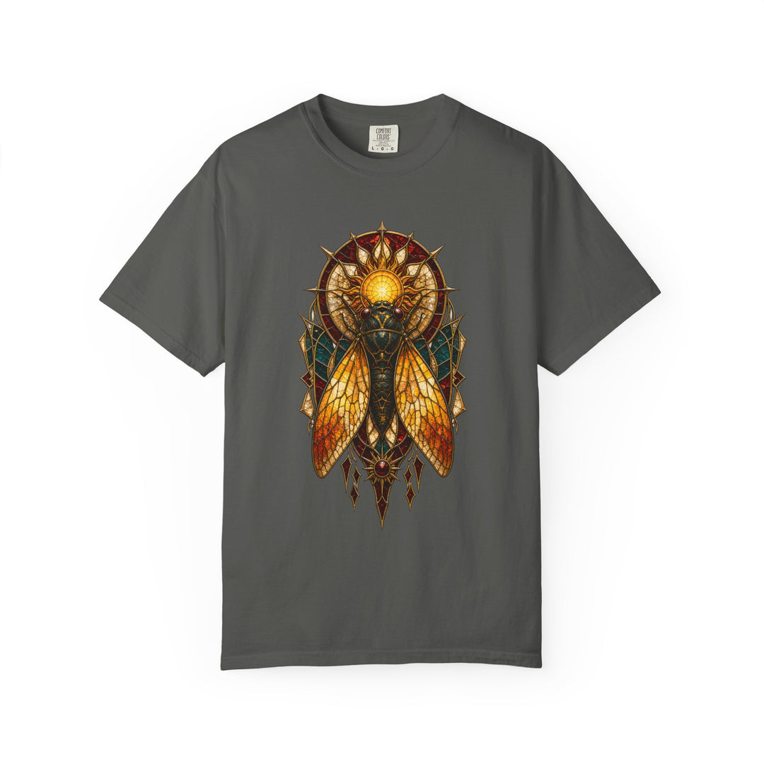 Stained Glass Cicada Sun Relic Graphic Tee