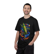 Stained Glass Roller-Rink Okra T-Shirt Graphic