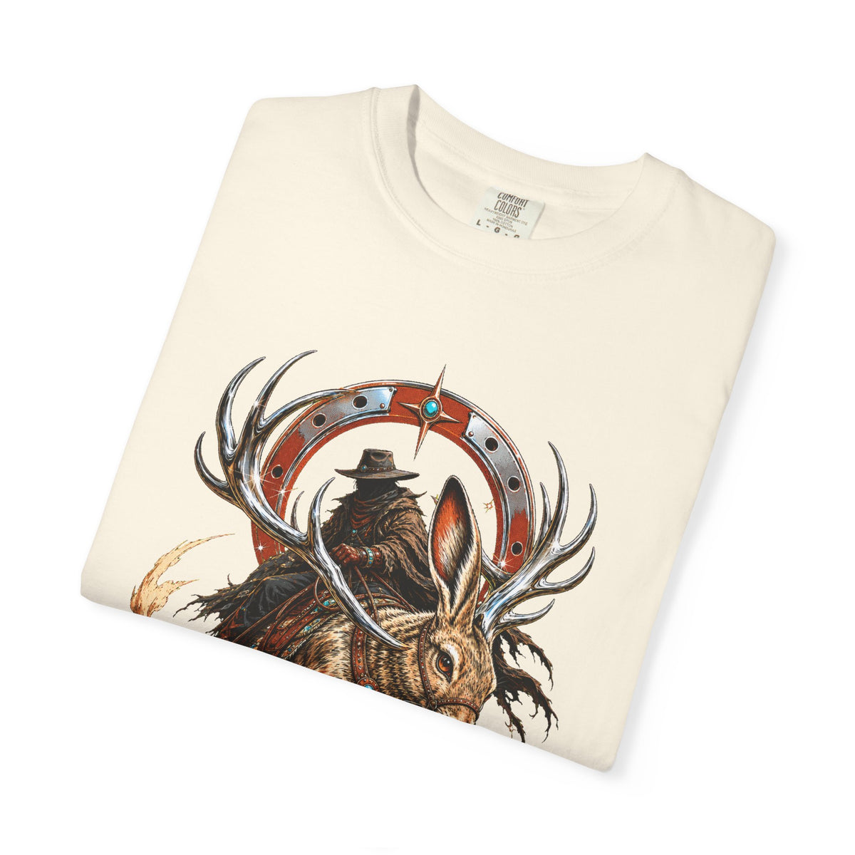 Desert Chrome Jackalope Rider T-Shirt Graphic