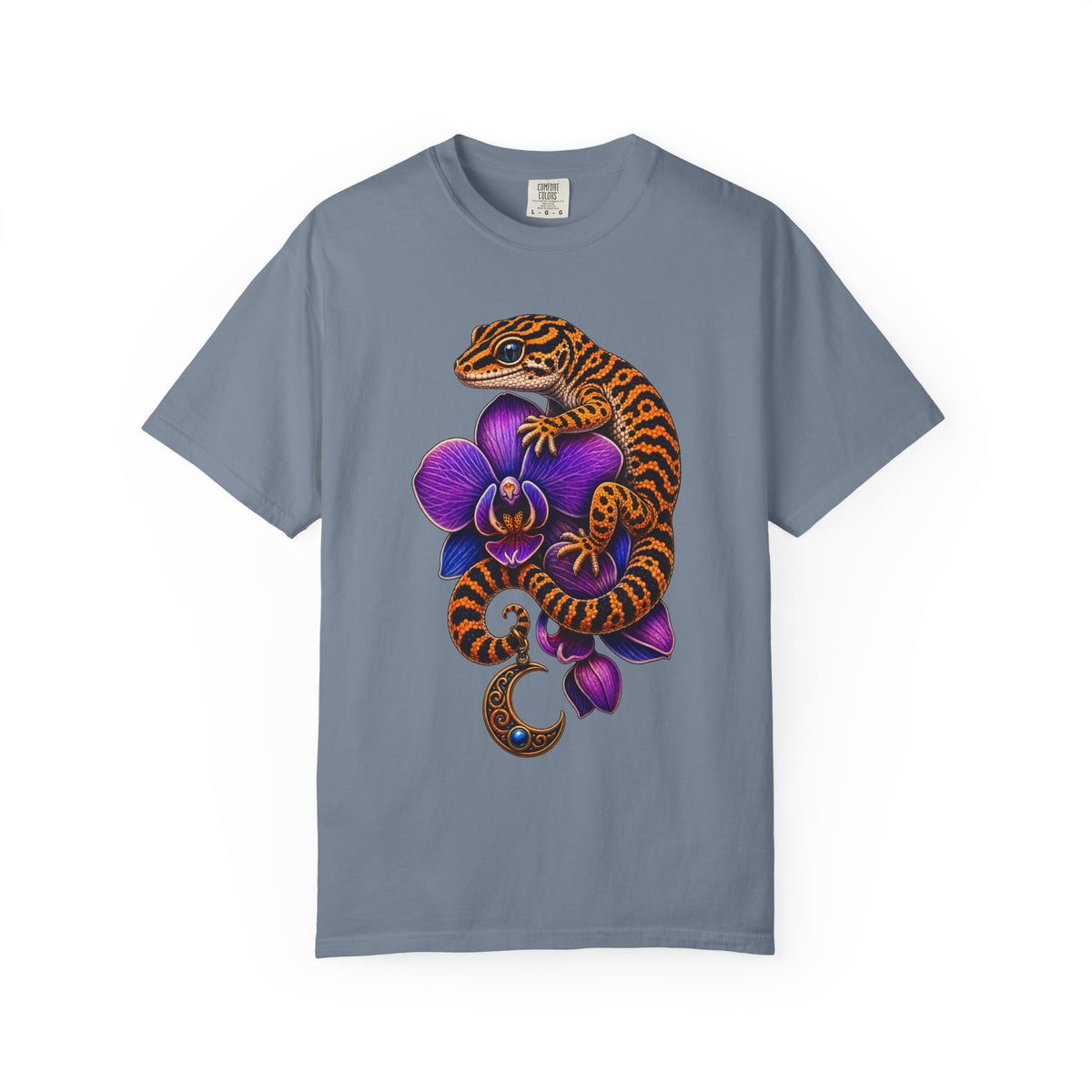 Tiger-Stripe Orchid Gecko Graphic Tee