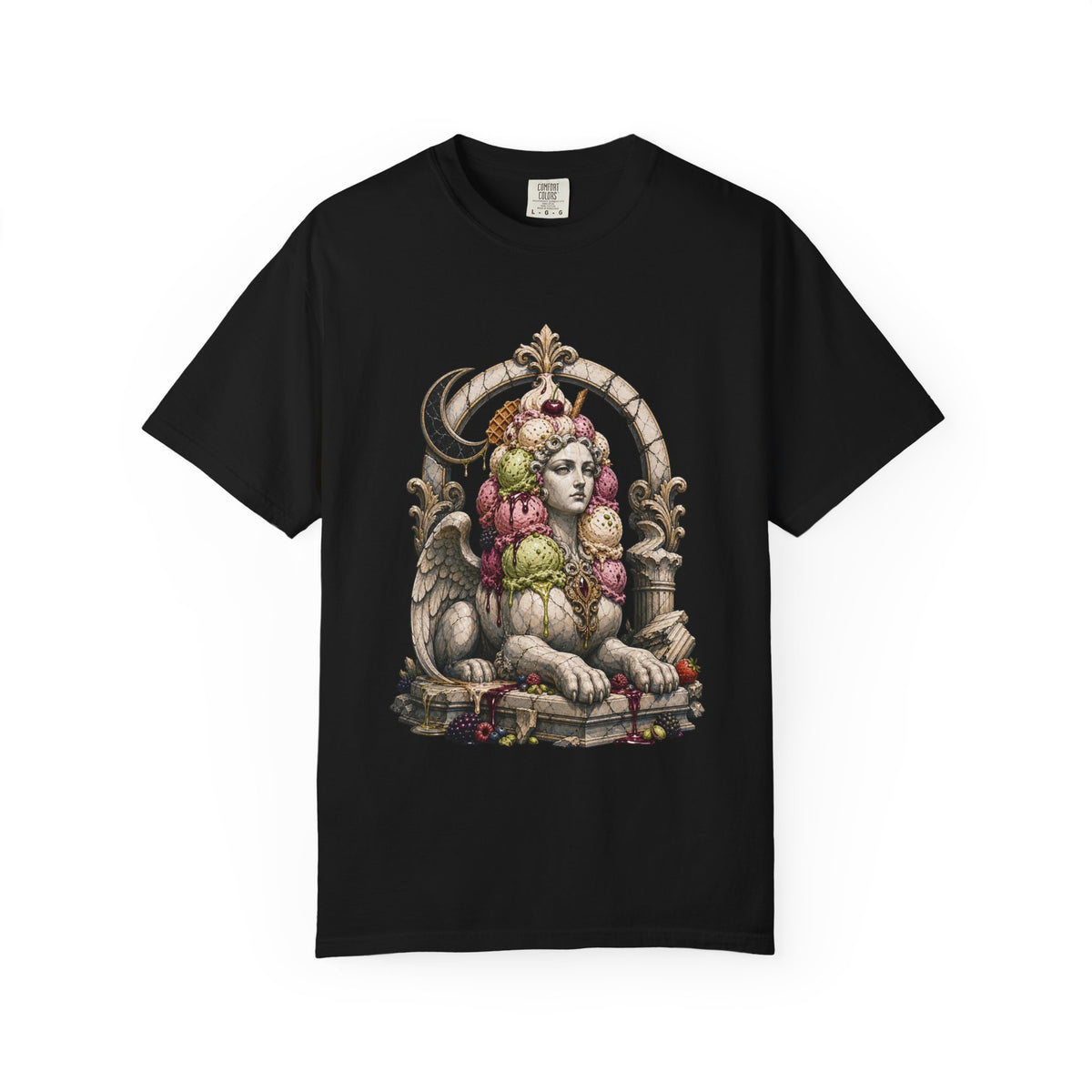 Gothic Marble Gelato Sphinx T-Shirt Graphic