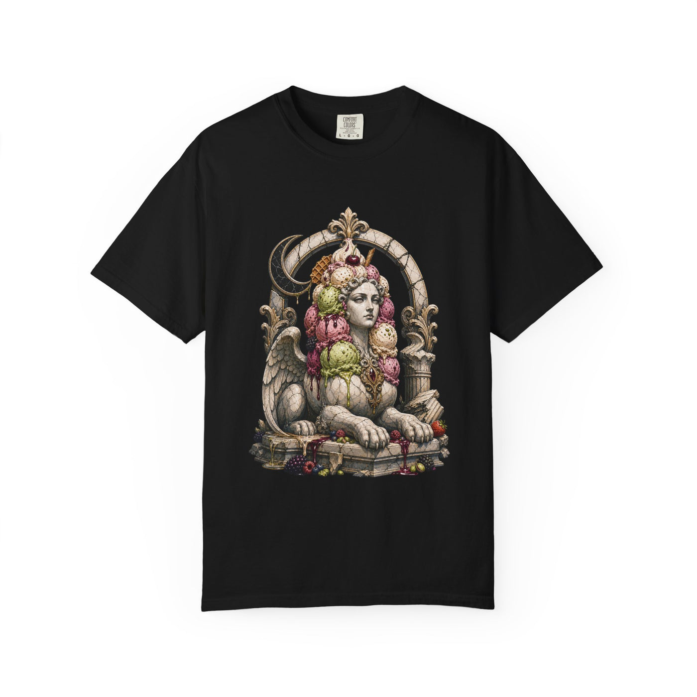 Gothic Marble Gelato Sphinx T-Shirt Graphic