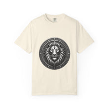 Ornate Lion Crest Monochrome T-Shirt Graphic