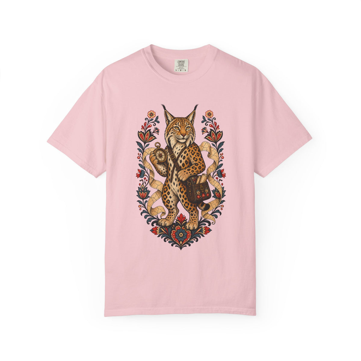 Nordic Folk Leopard Lynx Graphic Tee