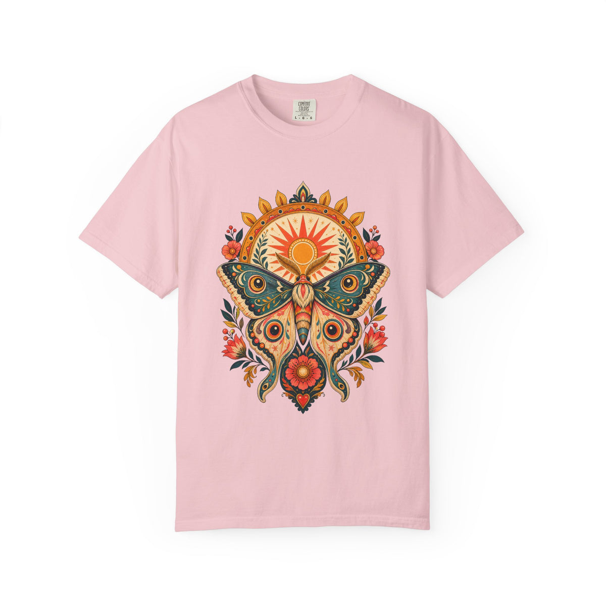 Folk Sun Moth Crest T-Shirt Graphic