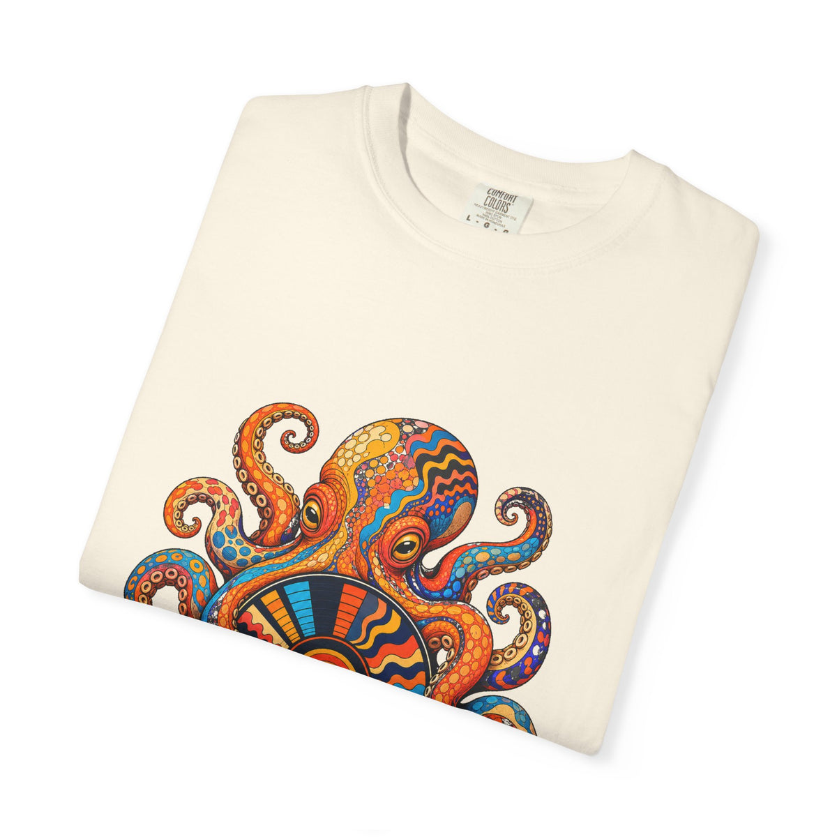 Psychedelic Patchwork Octopus Graphic Tee