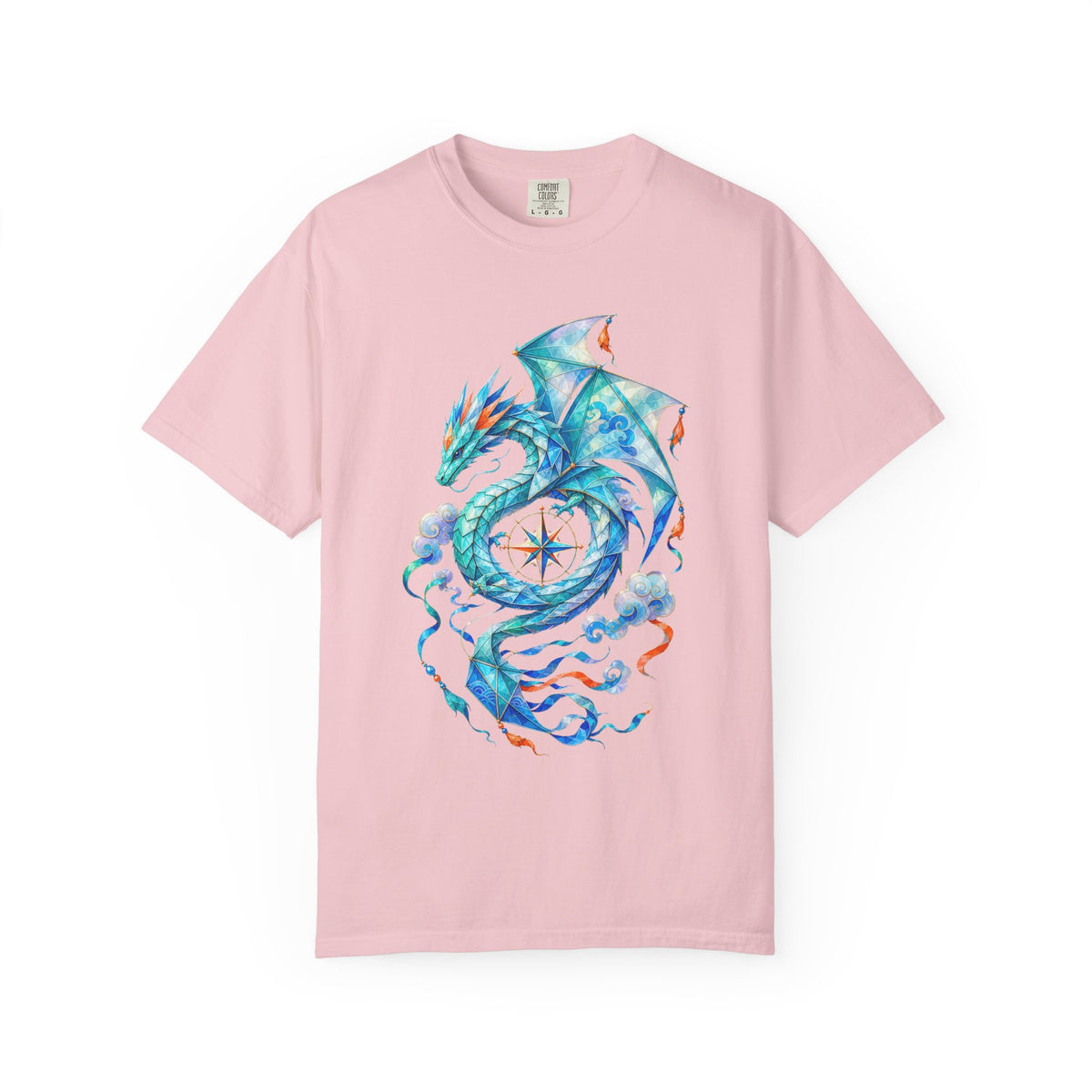 Aquamarine Paper Kite Dragon Graphic Tee