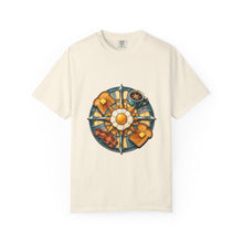 Stained Glass Roadside Breakfast Compass T-Shirt Graphic