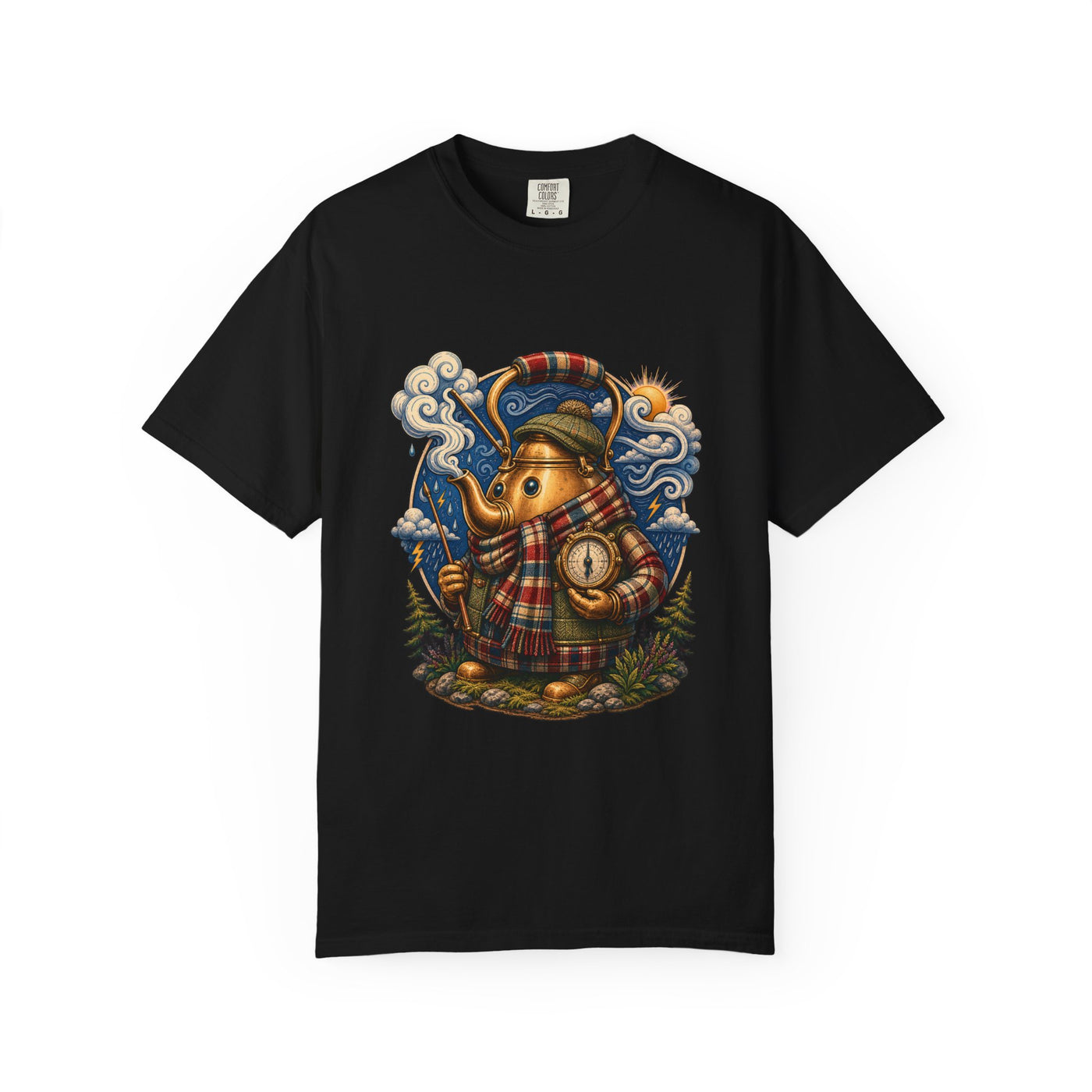 Plaid Tea Kettle Meteorologist T-Shirt Graphic