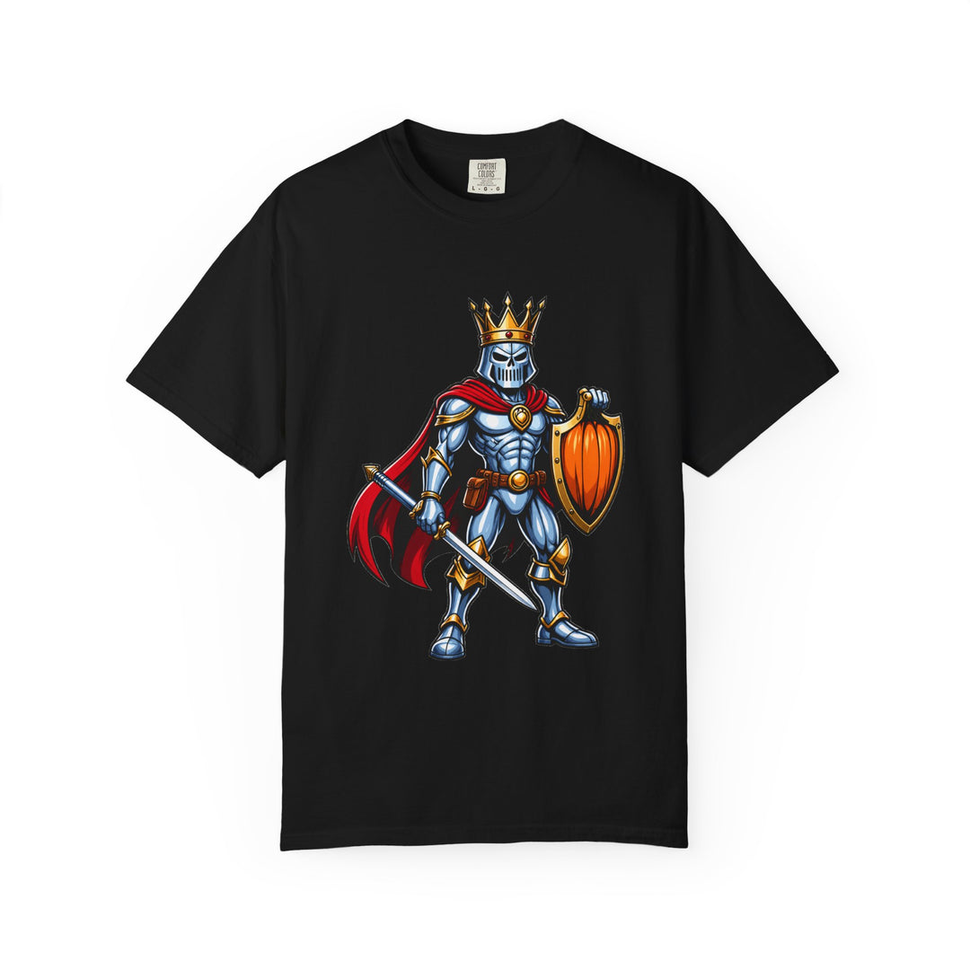 Skeleton King Pumpkin Shield T-Shirt Graphic