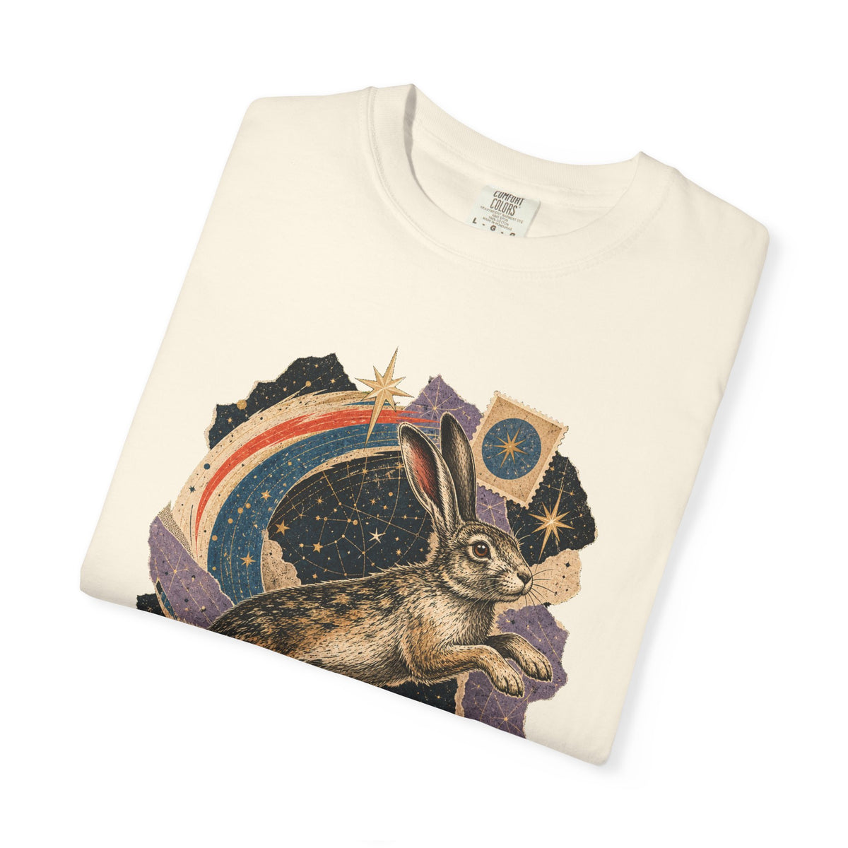 Analog Collage Comet Hare T-Shirt Graphic