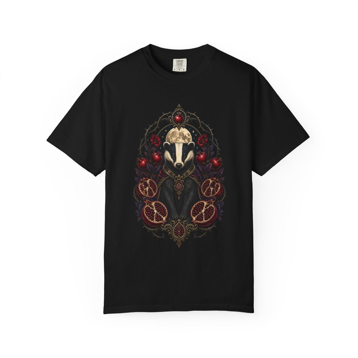 Gothic Pomegranate Badger Graphic Tee