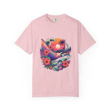 Vaporwave Hibiscus Manta Ray Graphic T-Shirt