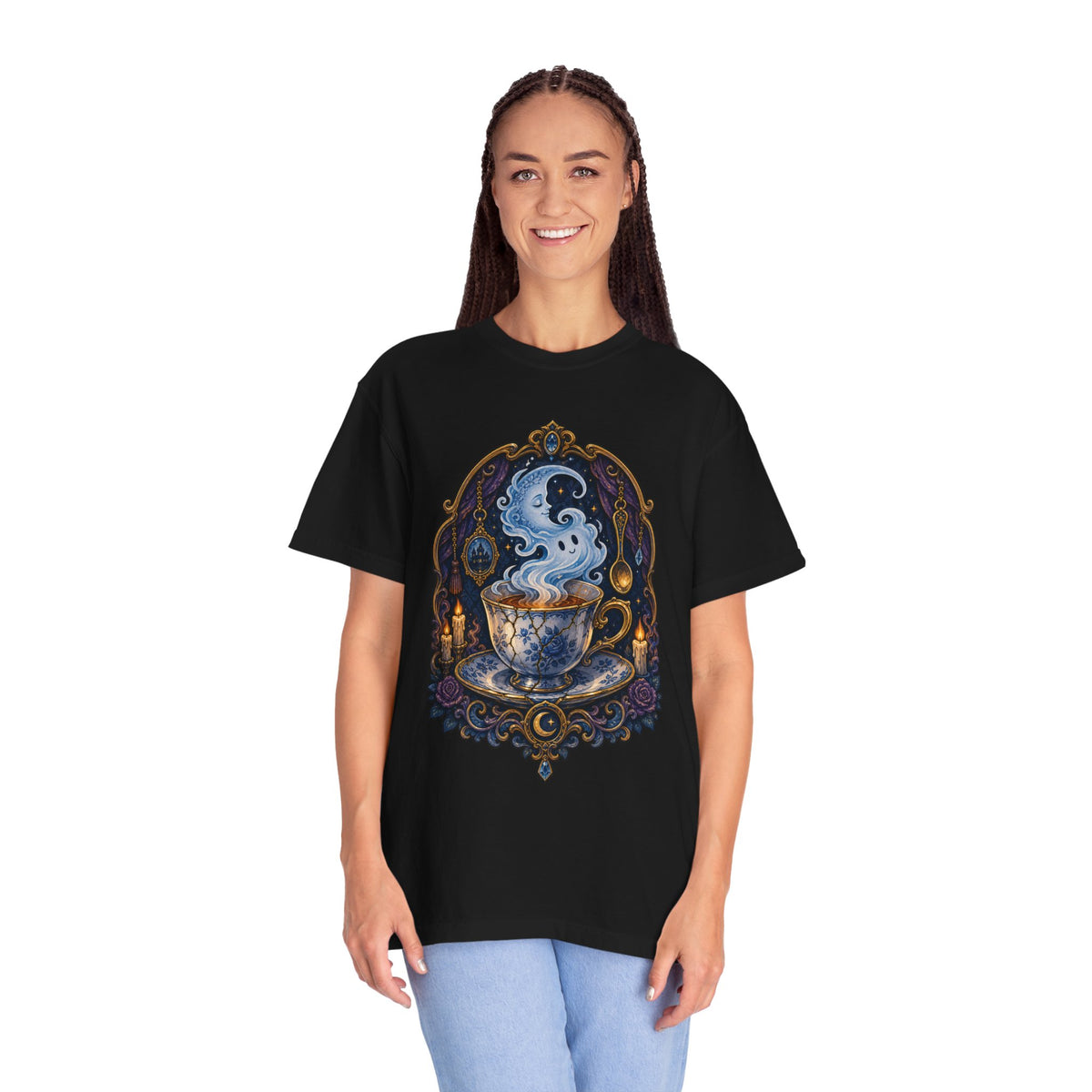 Haunted Ceramic Teacup T-Shirt Graphic