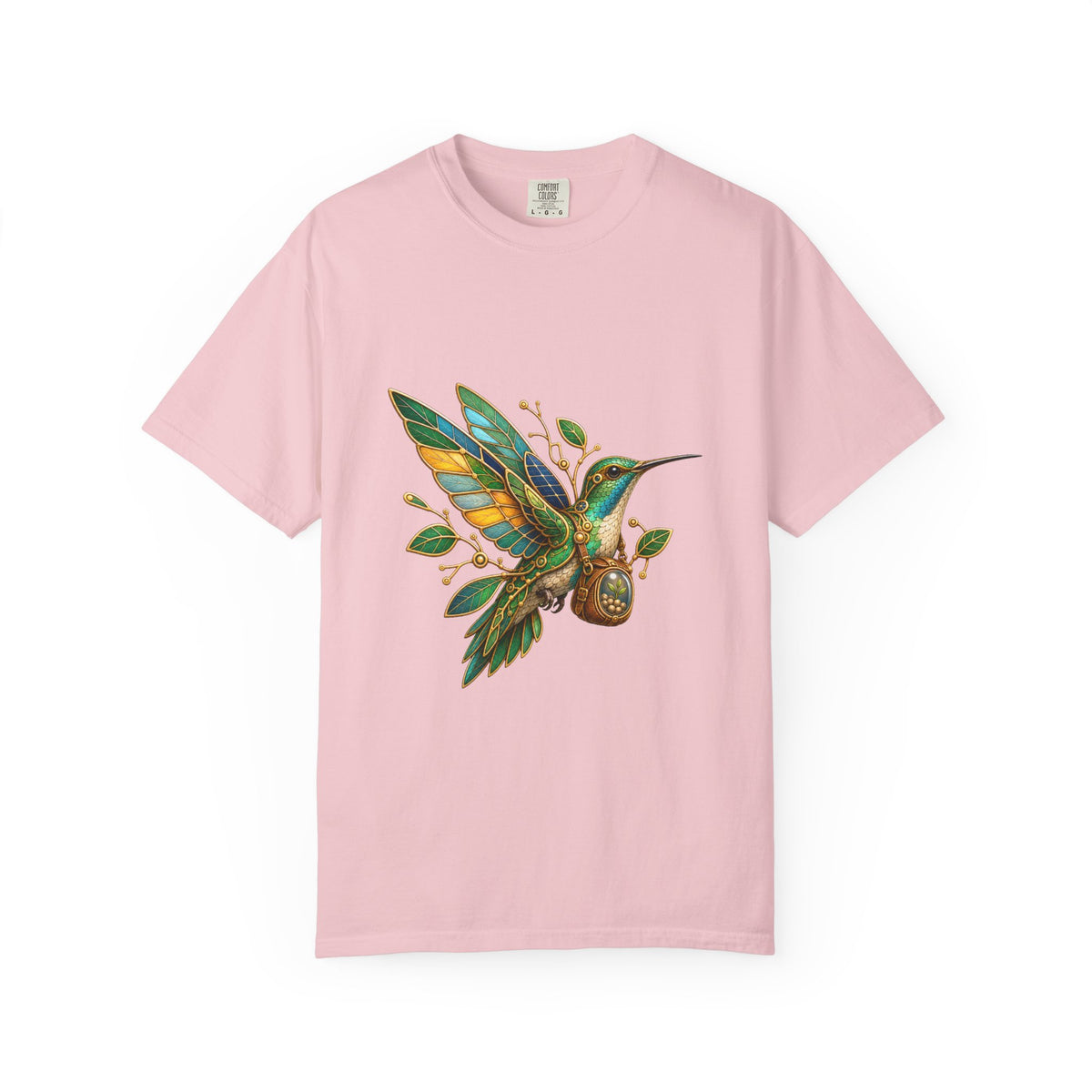 Solarpunk Hummingbird Courier Graphic Tee
