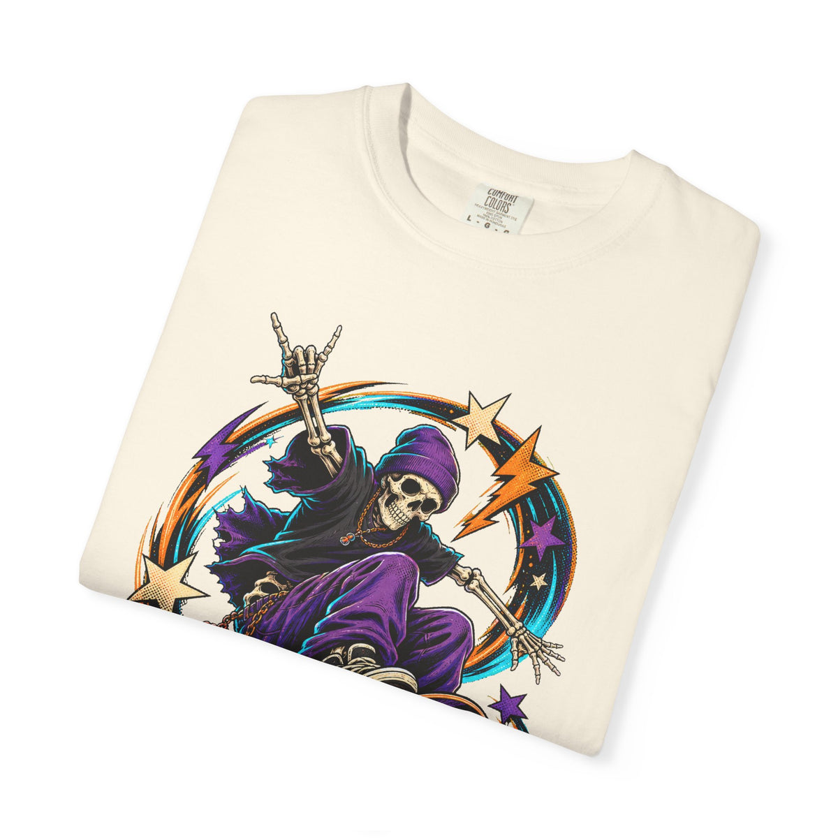 Midnight Skate Skeleton Graphic T-Shirt
