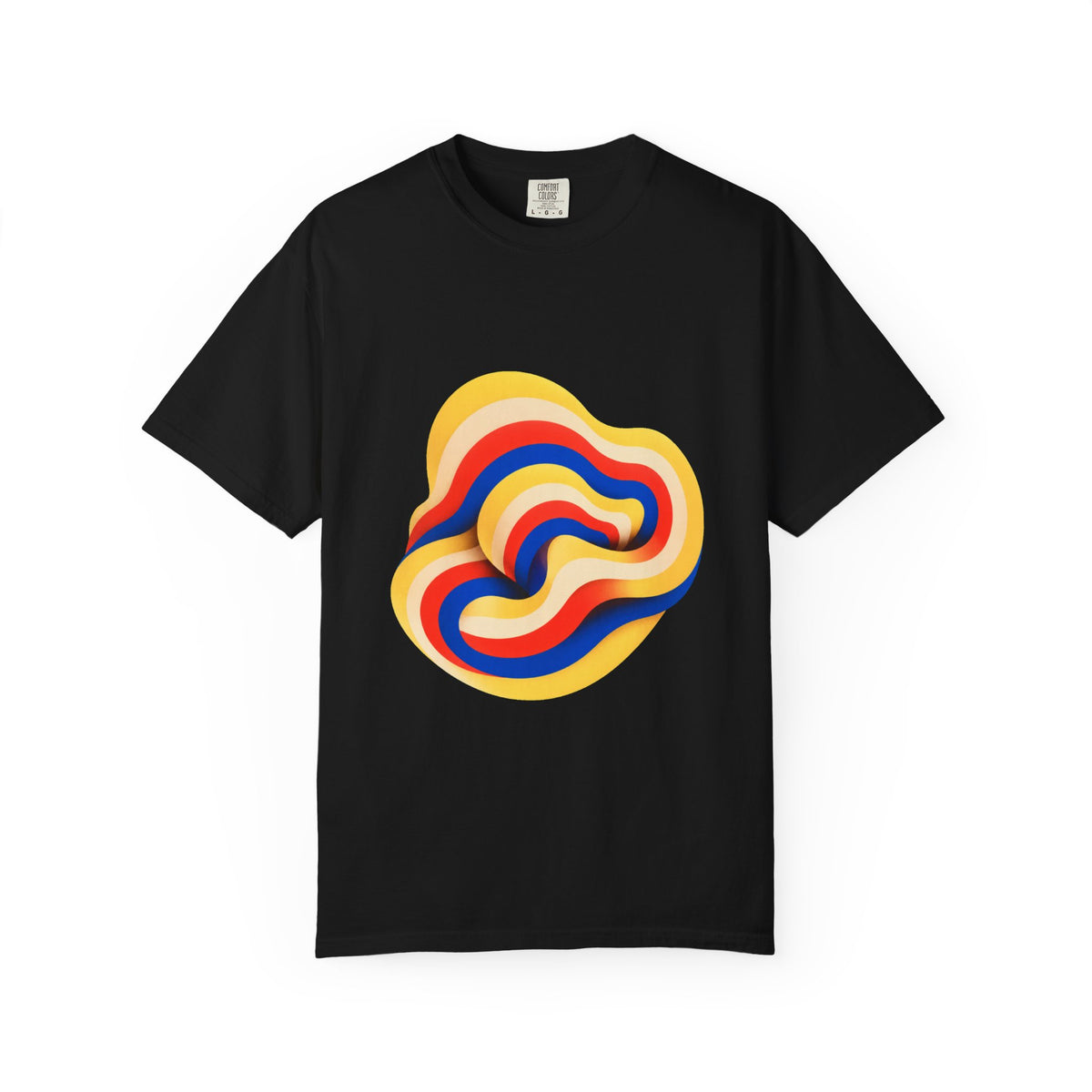 Butter Yellow Optical Swell Graphic Tee