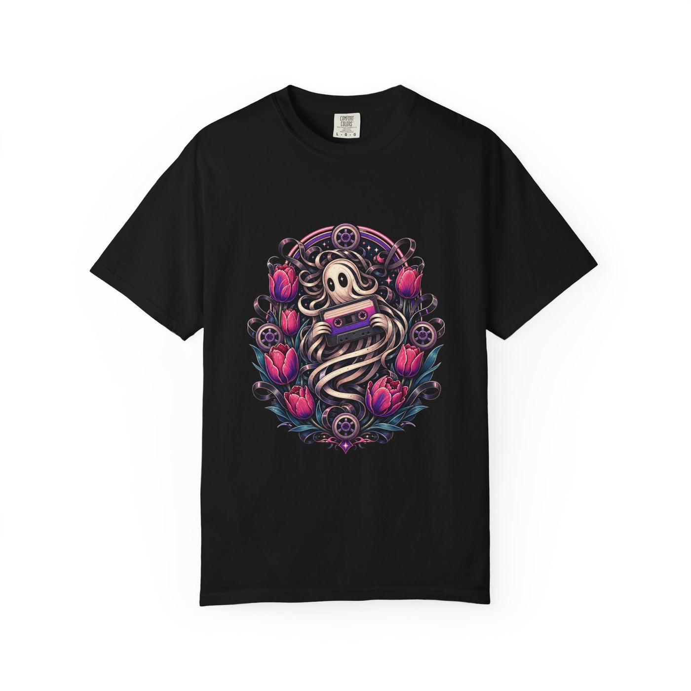 Analog Cassette Tulip Wraith T-Shirt Graphic