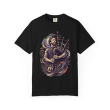 Thunder Pipes Bagpiper Linocut Graphic Tee