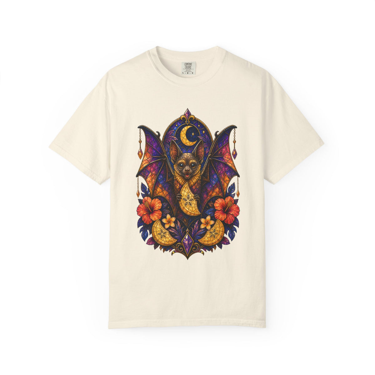 Stained Glass Fruit Bat T-Shirt Graphic