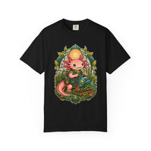 Solarpunk Axolotl Gardener T-Shirt Graphic