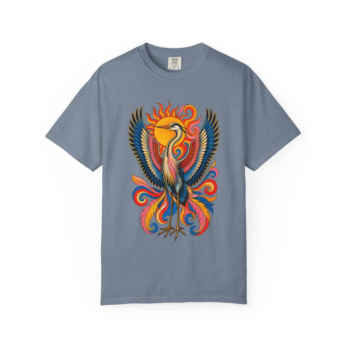Psychedelic Solar Heron Graphic Tee