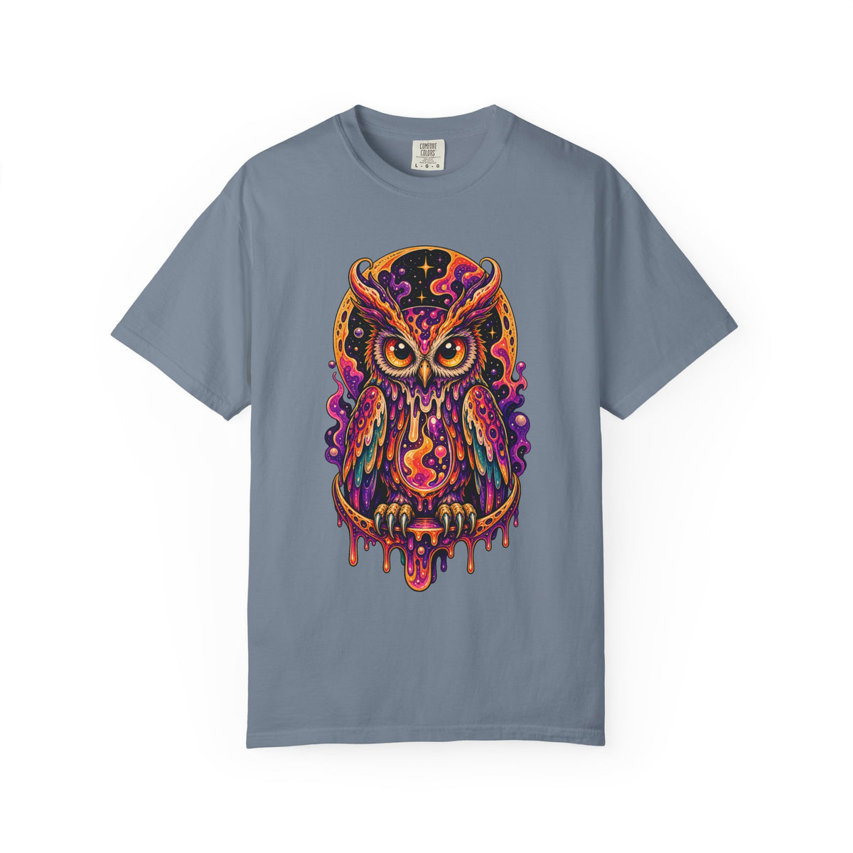 Lava Lamp Owl Psychedelic Graphic T-Shirt