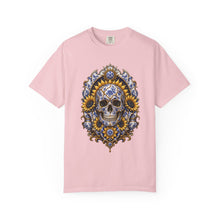 Kintsugi Sunflower Skull Relic T-Shirt Graphic