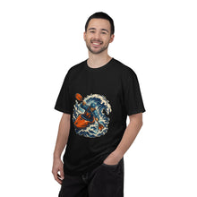 Whitewater Kayak Rapid Linocut Graphic Tee