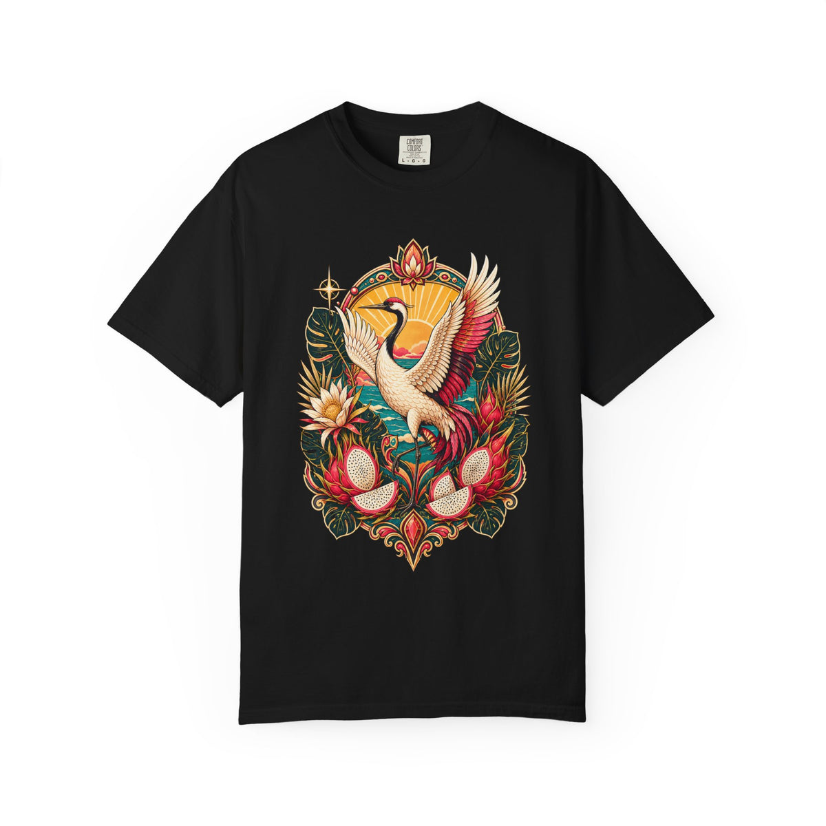 Postcard Dragonfruit Crane T-Shirt Graphic