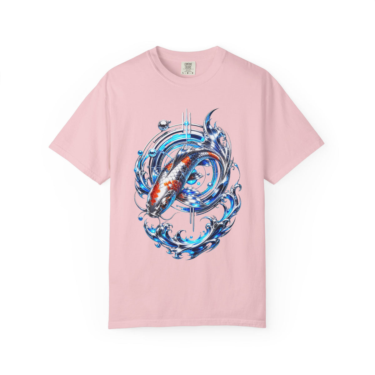 Chrome Koi Signal Crest Graphic Tee