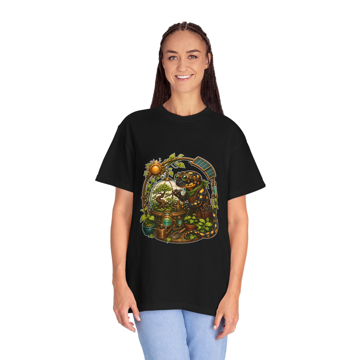 Solarpunk Bonsai Salamander Graphic Tee