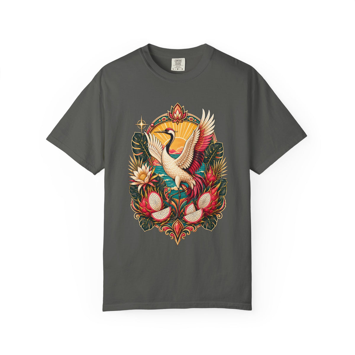 Postcard Dragonfruit Crane T-Shirt Graphic