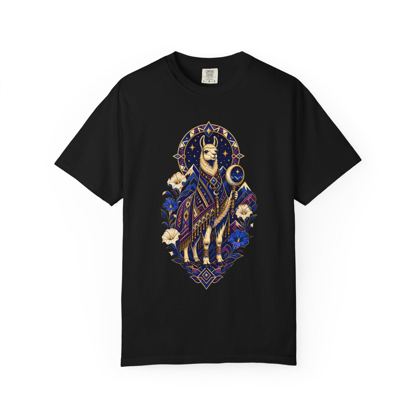 Midnight Indigo Llama Oracle Graphic Tee