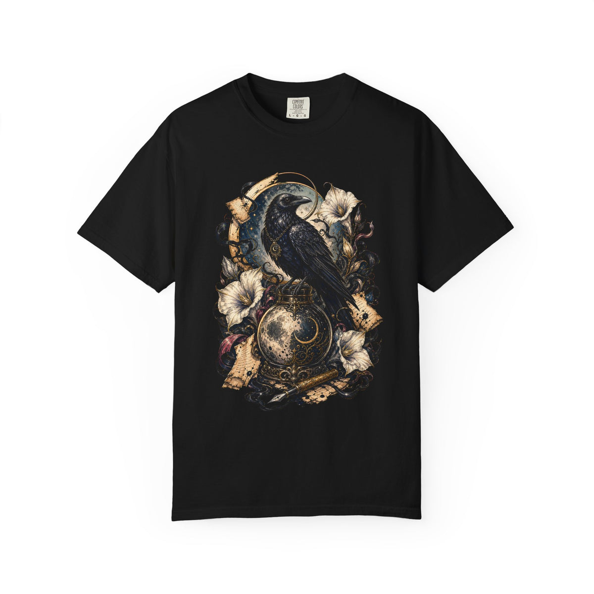Poet Raven Inkwell Crest T-Shirt Graphic