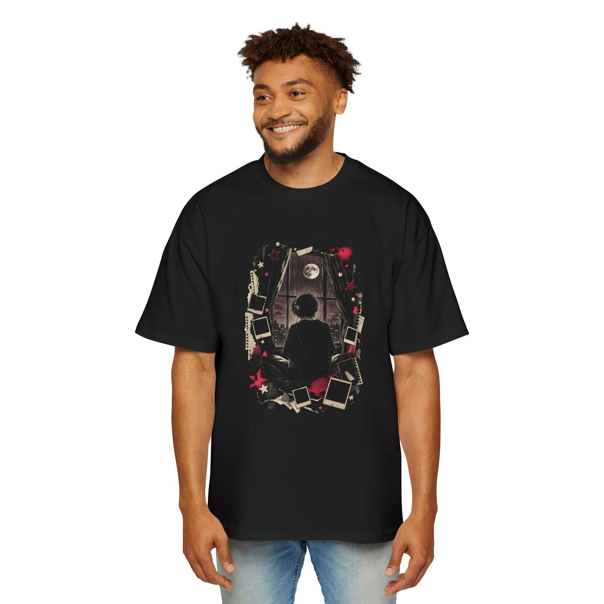 Rain Room After Midnight Heavy Oversized Emo Tee