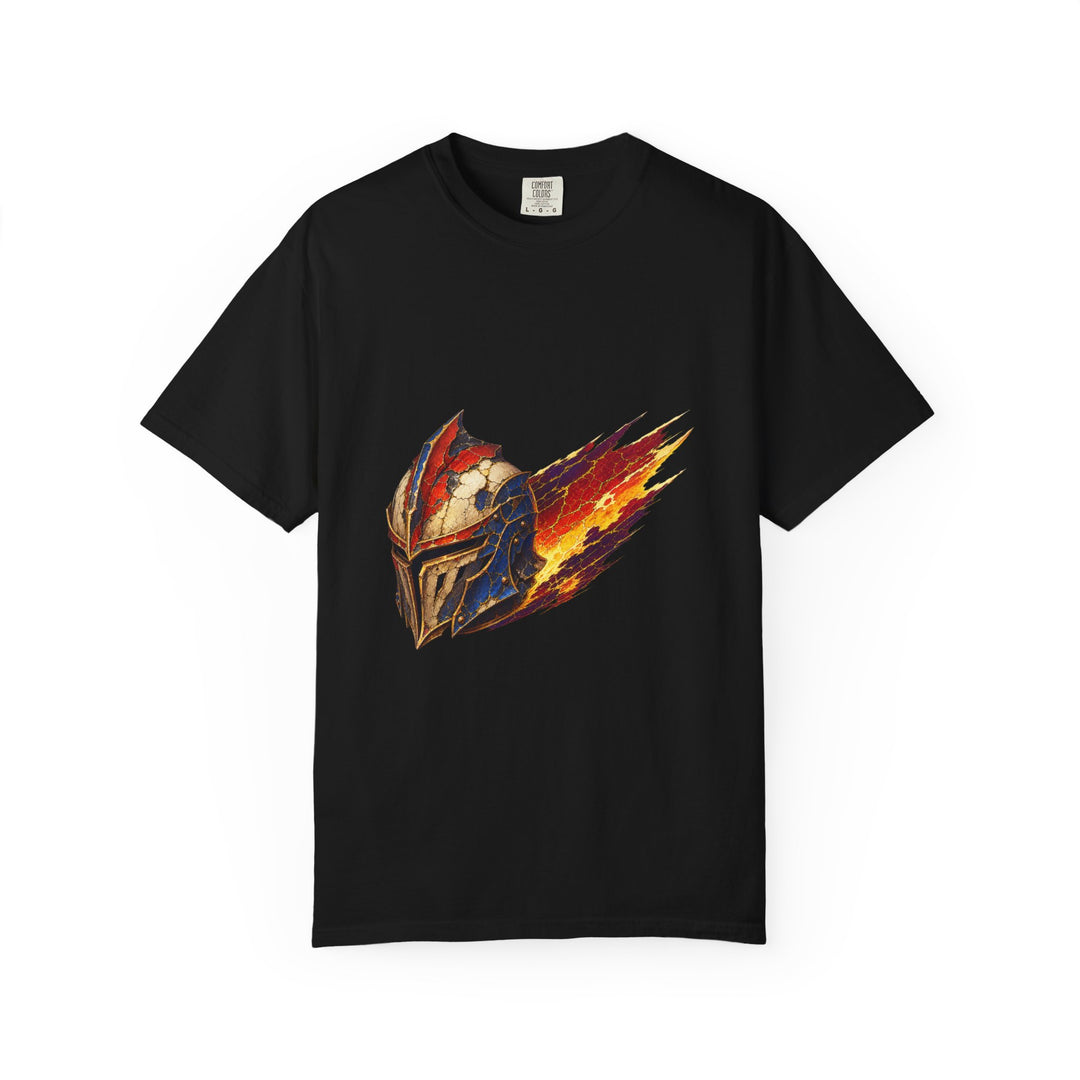Meteor-Forged Knight Helmet Graphic Tee