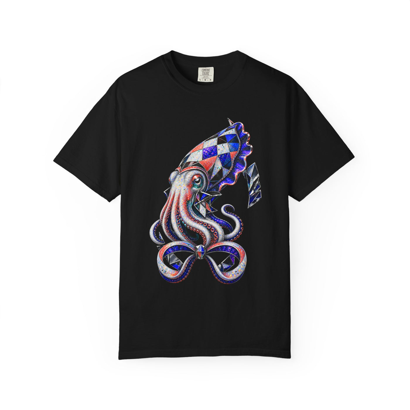 Glitch Glam Cuttlefish Harlequin Graphic Tee