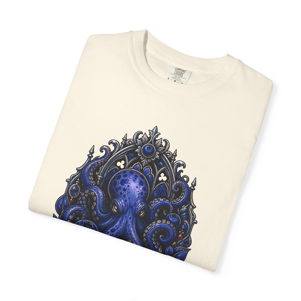Gothic Blueberry Octopus Reliquary T-Shirt Graphic