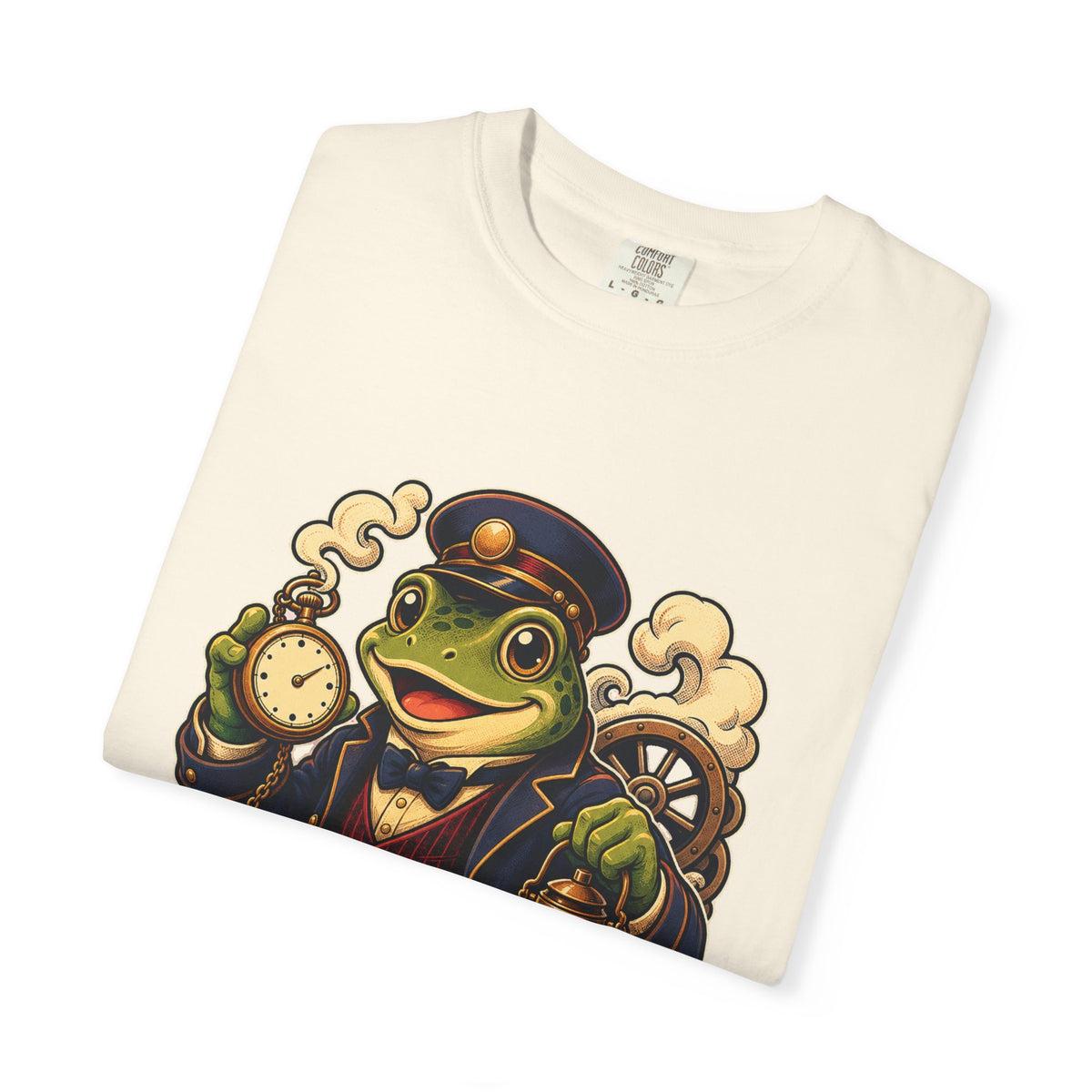 Retro Rail Frog Conductor T-Shirt Graphic