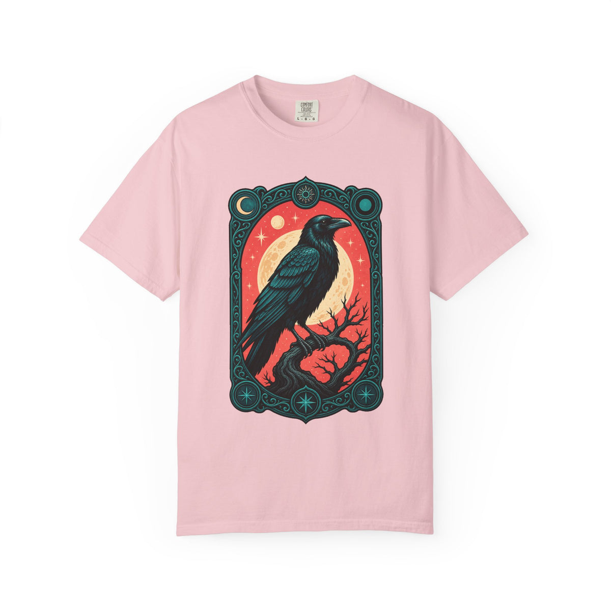 Moon Raven Gothic Crest T-Shirt Graphic