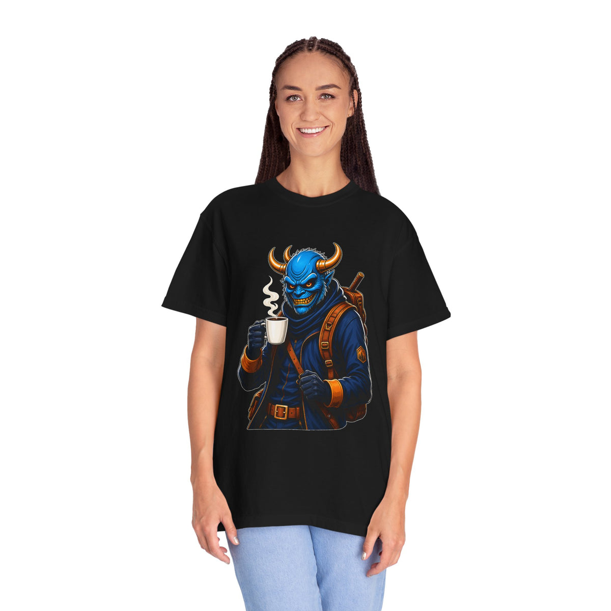Blue Oni Coffee Traveler T-Shirt Graphic