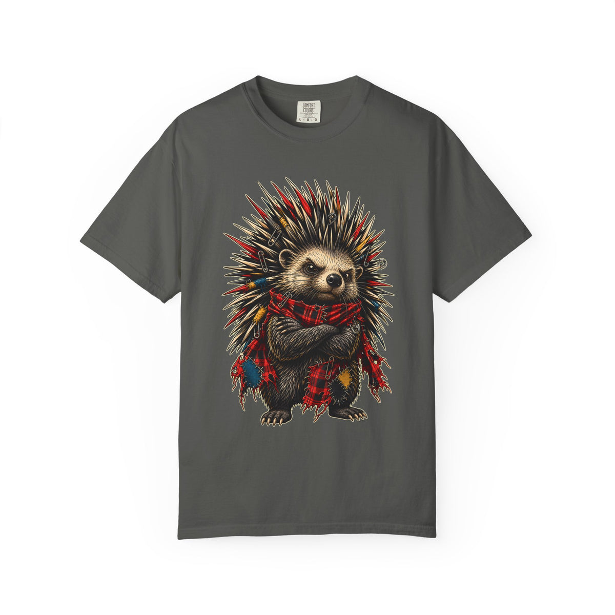 Punk Plaid Porcupine Graphic Tee