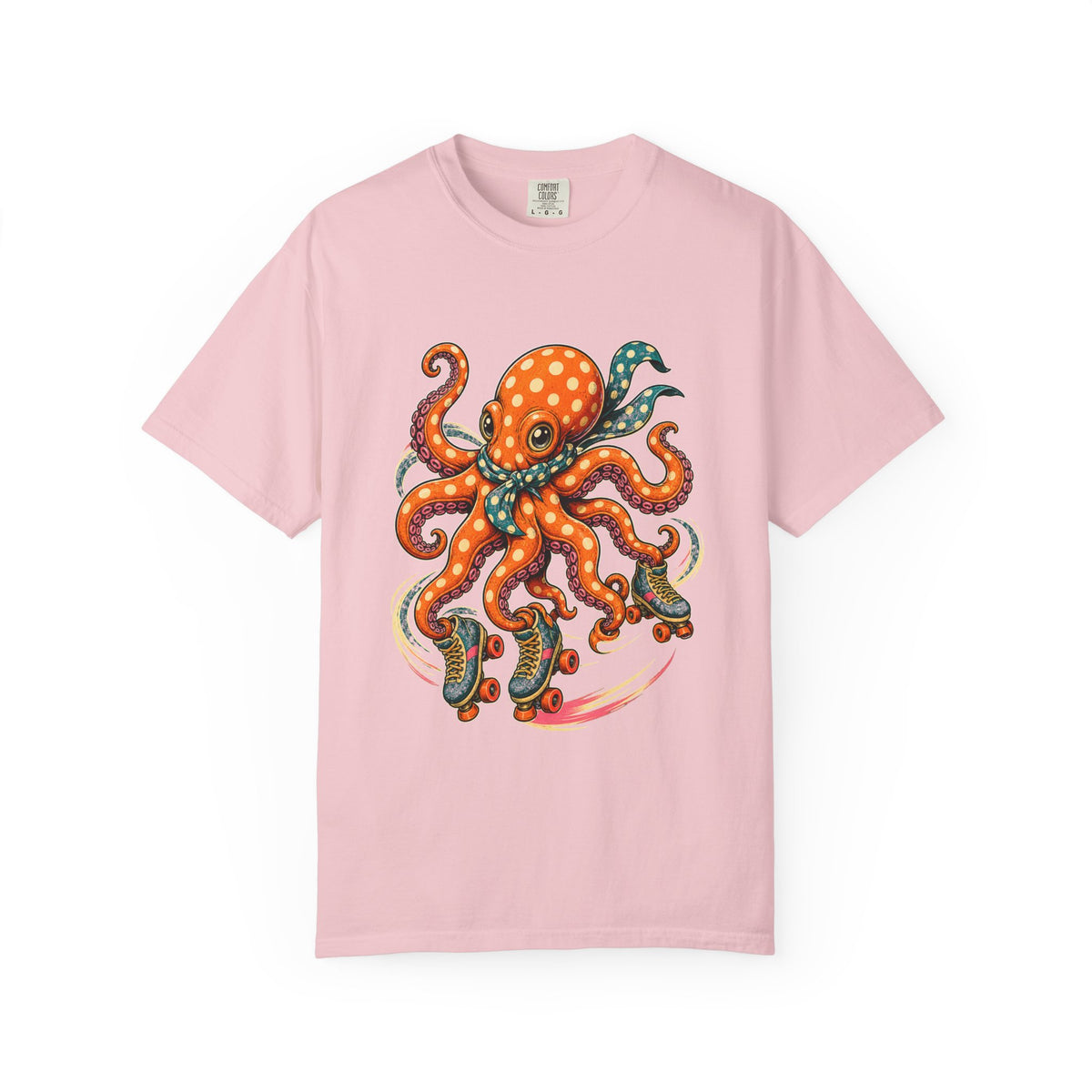 Polka-Dot Roller Octopus Graphic Tee