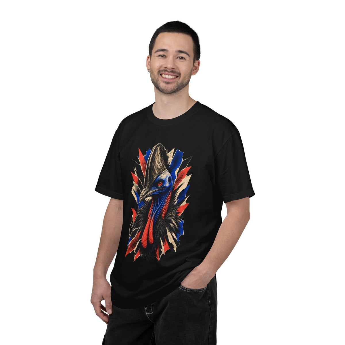Cassowary Ruckus Punk Halftone Graphic Tee
