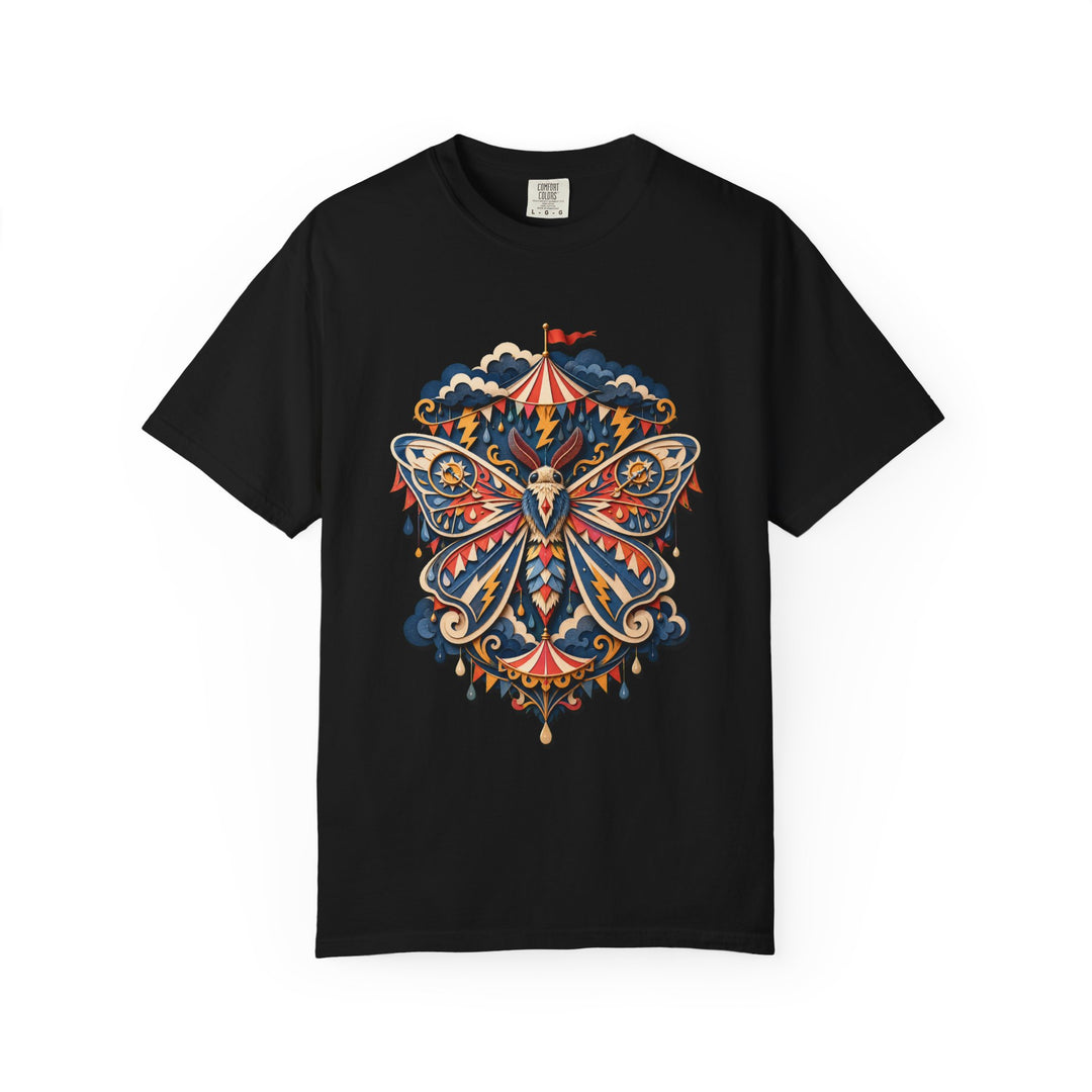 Paper Cut Carnival Storm Moth T-Shirt Graphic