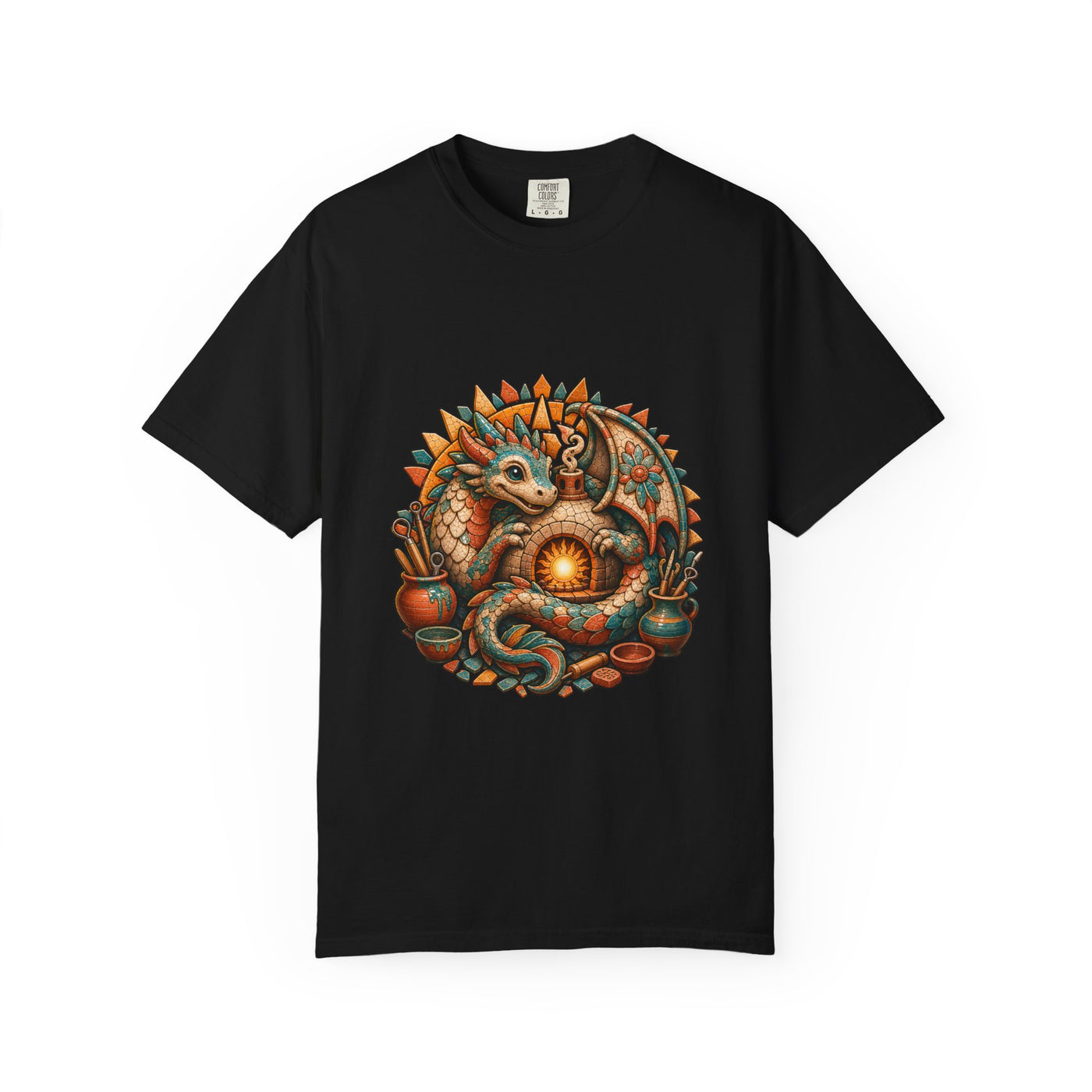 Solar Kiln Pottery Dragon T-Shirt Graphic