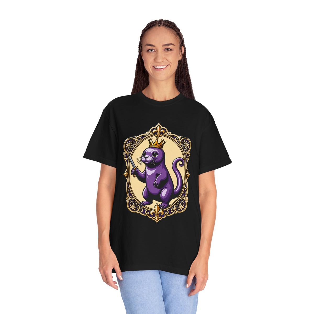 Royal Otter Dagger Crest T-Shirt Graphic